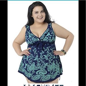 Haiwang tankini top sexy 3X blue